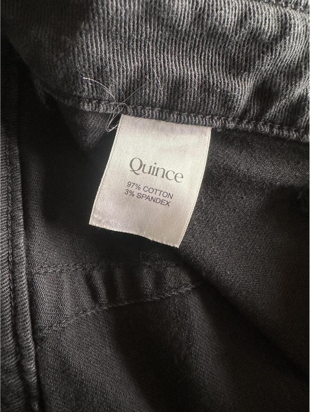 QUINCE Organic Stretch Cotton Twill Wide-Leg Crop Pants Black Women’s size 29 - Picture 8 of 14